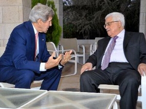 Tổng thống Palestine Mahmoud Abbas đã có cuộc gặp với Ngoại trưởng Mỹ John Kerry.