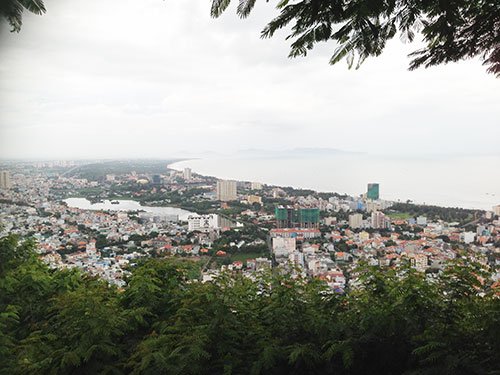A panoramic view of Vung Tau from the lighthouse