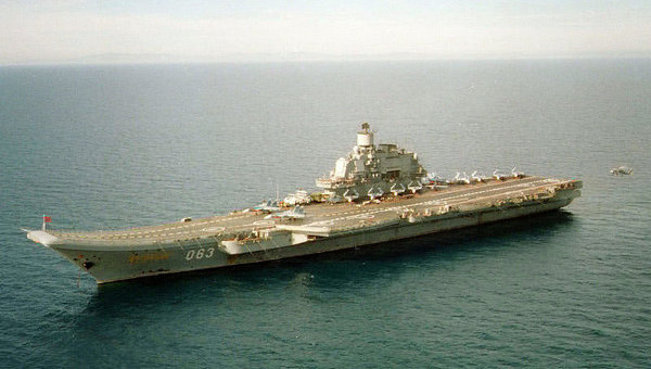 "Đô đốc Kunetsov" là tàu sân bay duy nhất của Nga.  Ảnh: Ria Novosti