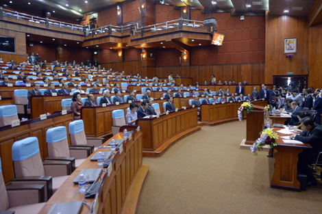 Toàn cảnh phiên họp Quốc hội Campuchia khóa V ở Phnom Penh ngày 24/9. (Nguồn: AFP/TTXVN)