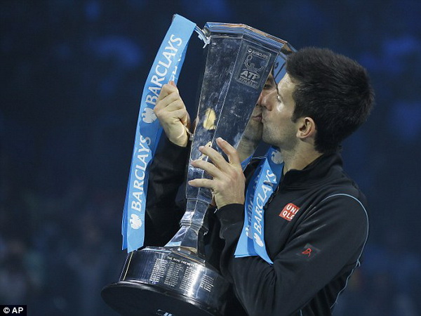 Novak Djokovic lần thứ 3 vô địch ATP World Tour Finals. (Nguồn: AP)