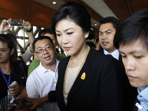 Bà Yingluck Shinawatra tuyên bố sẽ sẵn sàng từ chức hoặc giải tán quốc hội để chấm dứt cuộc khủng hoảng chính trị đang diễn ra. Ảnh: EPA