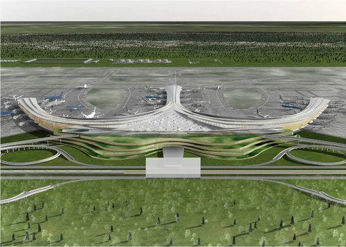 The model of Long Thanh International Airport in Dong Nai Province.