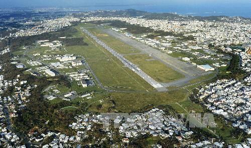 Căn cứ không quân Futenma tại Ginowan, tỉnh Okinawa tháng 9/2012. (Nguồn: Kyodo/TTXVN)