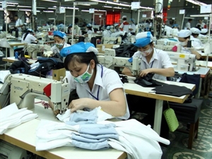 A garment workshop of an FDI business in Dong Nai 