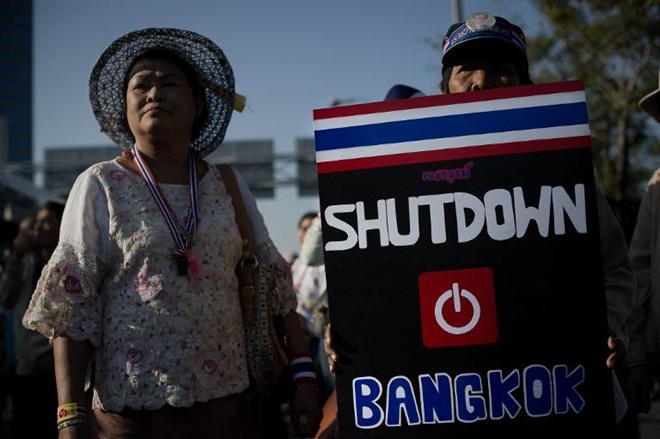 Phong trào "Đóng cửa Bangkok" đã bước sang ngày thứ hai. (Nguồn: AFP)