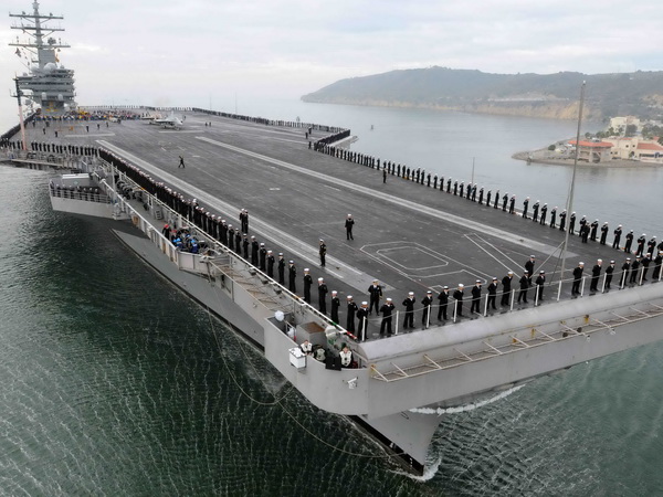 Tàu USS Ronald Reagan. (Nguồn: AP)