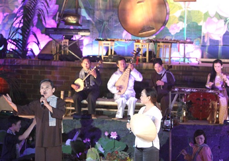 On song: Artists perform tai tu music at the ceremony marking its recognition as a world heritage. 