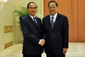 President of VFF Central Committee Nguyen Thien Nhan and Chairman of the CPPCC’s National Committee Yu Zhengsheng