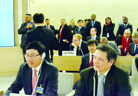 Việt Nam tham dự Hội nghị cấp cao Hội đồng Nhân quyền LHQ tại Geneva
