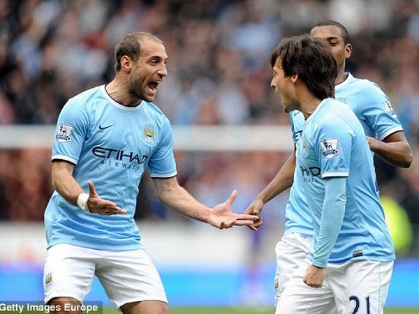 Silva mang chiến thắng về cho Man City. (Nguồn: Getty Images)