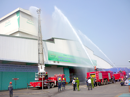 Fire drill at Greenfeed Vietnam