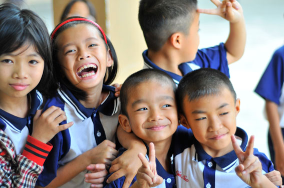  Nụ cười hồn nhiên trong giờ ra chơi.