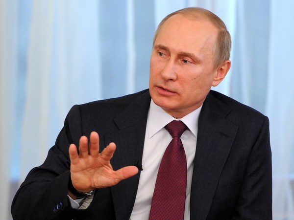 Tổng thống Nga Vladimir Putin cam kết thực hiện các nghĩa vụ của mình với các khách hàng châu Âu. (Nguồn: AFP/TTXVN)