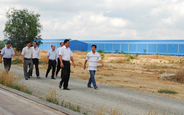 Ông Nguyễn Văn Được (Bí thư Huyện ủy Long Thành) làm trưởng đoàn giám sát tình hình triển khai các Cụm Công nghiệp tại huyện Long Thành