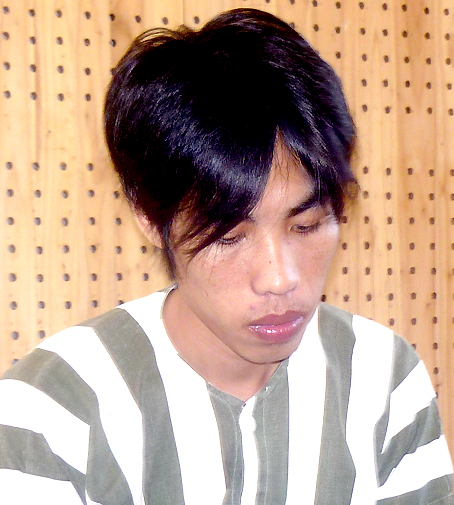 Nguyễn Hoàng Trình lúc mới bị bắt.