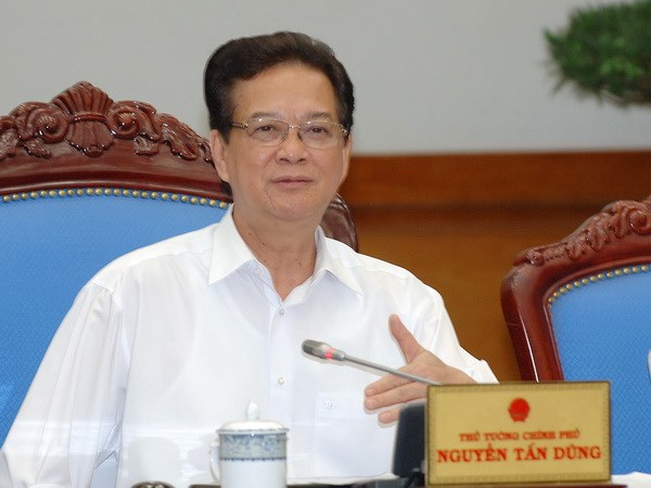Thủ tướng Nguyễn Tấn Dũng phát biểu tại phiên họp. (Ảnh: TTXVN)