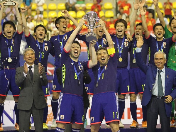 Nhật Bản đoạt chức vô địch giải Futsal châu Á năm 2014. (Ảnh: TTXVN)