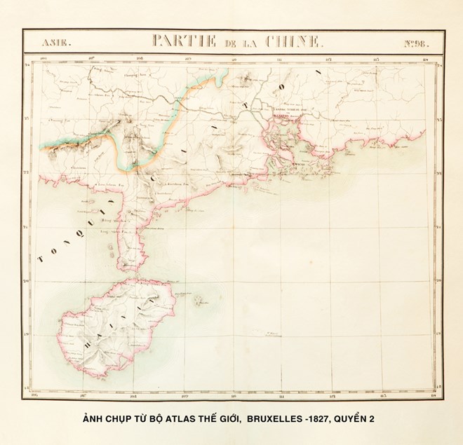 Tập Atlas Thế giới của nhà địa lý học kiệt xuất người Bỉ Philippe Vandermaelen (1795–1869), thành viên Hội địa lý Paris, được xuất bản năm 1827 khẳng định Hoàng Sa, Trường Sa là của Việt Nam.