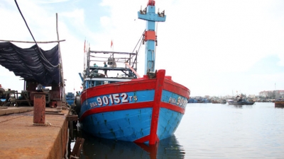 Boat DNa 90152 before it was sunken by a Chinese ship