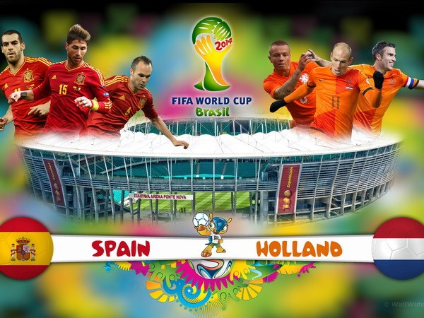 Trận khai mạc bảng B giữa Tây Ban Nha và Hà Lan sẽ tái hiện lại trận chung kết World Cup 2010 tại Nam Phi. (Nguồn: wallwidehd.com)