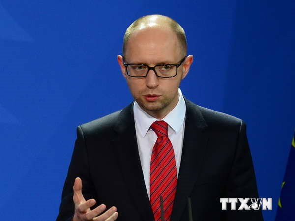 Thủ tướng lâm thời Ukraine Arseniy Yatsenyuk. (Nguồn: AFP/TTXVN)