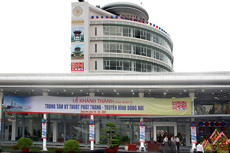 Tổng thể công trình Trung tâm kỹ thuật phát thanh - truyền hình Đồng Nai. Ảnh: V.Truyên