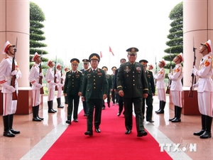 Senior Lieutenant General Do Ba Ty (L) and General Emmanuel Bautista