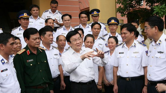 President meets coast guard, fisheries surveillance forces