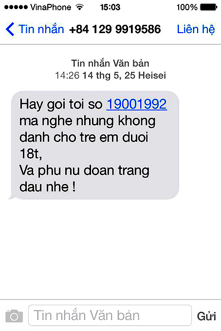 Tin nhắn rác - nỗi ám ảnh của người dùng di động.