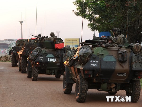 Binh lính Pháp ở Cộng hòa Trung Phi. (Nguồn: AFP/TTXVN)