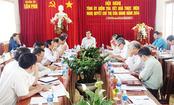 Đoàn kiểm tra Tỉnh ủy làm việc tại 2 huyện: Tân Phú, Định Quán