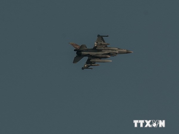 Máy bay chiến đấu F-16 của Israel tại Ashdod, miền nam Israel, giáp giới với Dải Gaza. (Nguồn: THX/TTXVN)