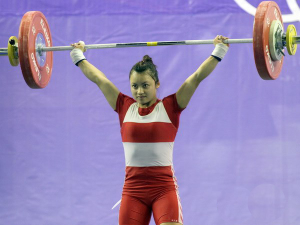 Lực sỹ Nguyễn Thị Thúy. (Ảnh: Quang Nhựt/TTXVN)