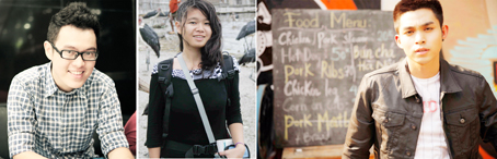 Anh Khang, Huyền Chip và Jun Phạm, những tác giả “9X” tạo nhiều dư luận gần đây.