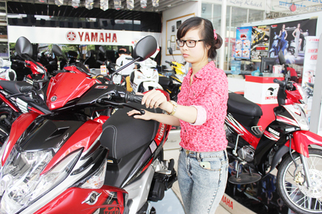 Cửa hàng bán xe máy của hãng Yamaha trên đường Nguyễn Ái Quốc, phường Trung Dũng (TP. Biên Hòa).