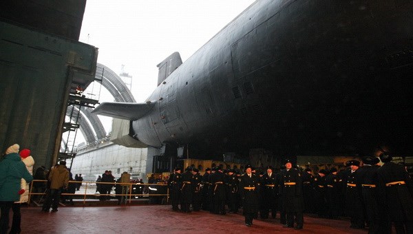 Tàu ngầm hạt nhân chiến lược Vladimir Monomakh. (Nguồn: Itar-Tass)