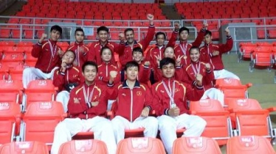 he Vietnam karate team snatch nine medals at the recent Asian junior meet.