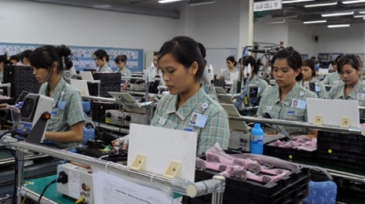 Samsung telephone production at Yen Phong Industrial Zone in Bac Ninh province