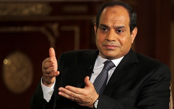 Tổng thống Ai Cập Abdel Fattah al-Sisi muốn mở rộng mục tiêu chống IS. (Nguồn:www.telegraph.co.uk)