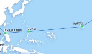 Map of the Asia America Gateway cable system AAG