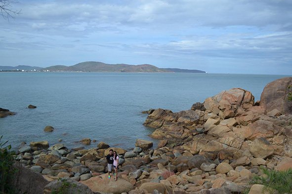 A view of Hoang Hau Beach in Ghenh Rang tourist site in Quy Nhon City