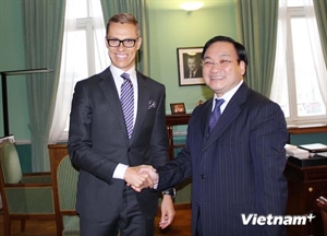 Deputy Prime Minister Hoang Trung Hai meets with Finnish Prime Minister Alexander Stubb 