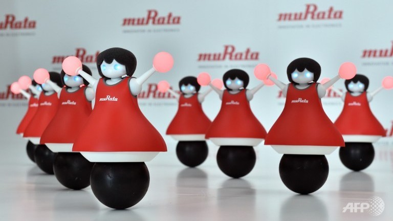 Robot cheerleading squad showcases sensor technology