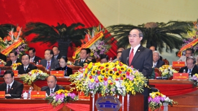 VFFCC President Nguyen Thien Nhan speaks at the opening ceremony