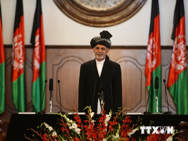 Tân Tổng thống Ashraf Ghani tại lễ tuyên thệ. (Nguồn: AFP/TTXVN)