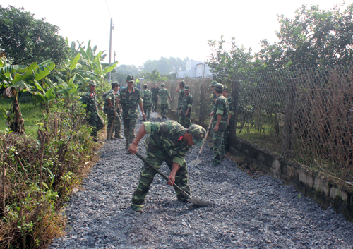 Joining hands in building a road