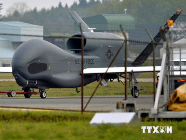 Máy bay do thám không người lái Global Hawk của Mỹ. (Nguồn: Kyodo/TTXVN)