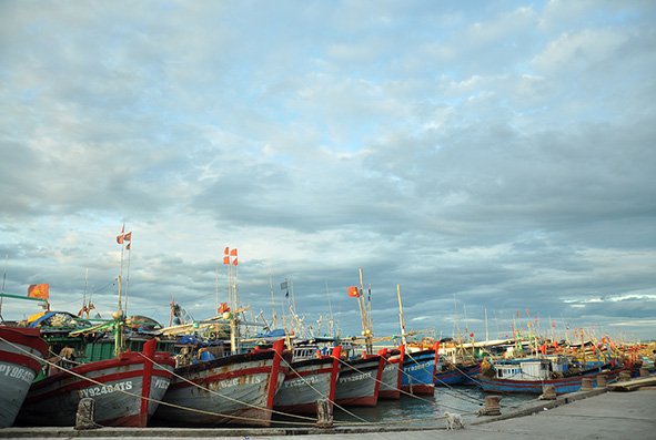 A view of Tuy Hoa fishing port 