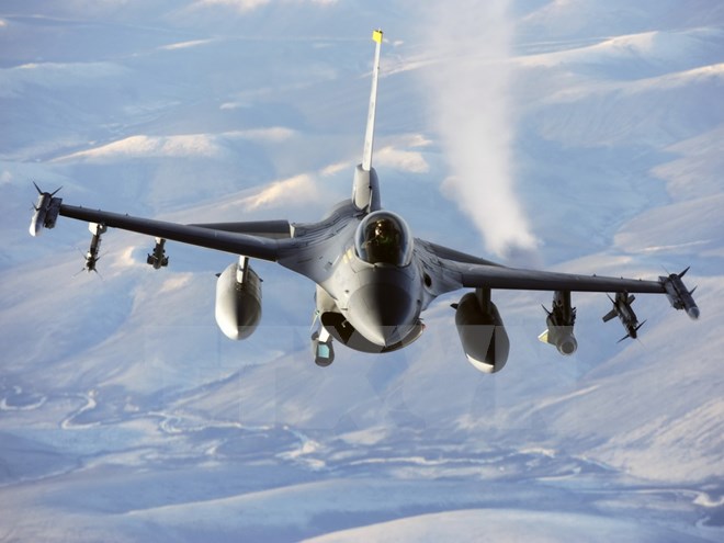 Máy bay chiến đấu F-16 của Mỹ. (Nguồn: AFP/TTXVN)